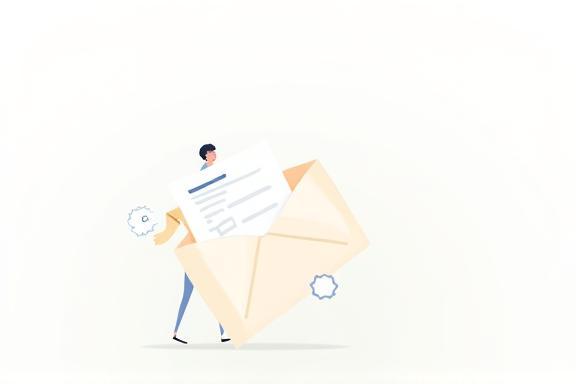 Illustration of a person receiving a newsletter